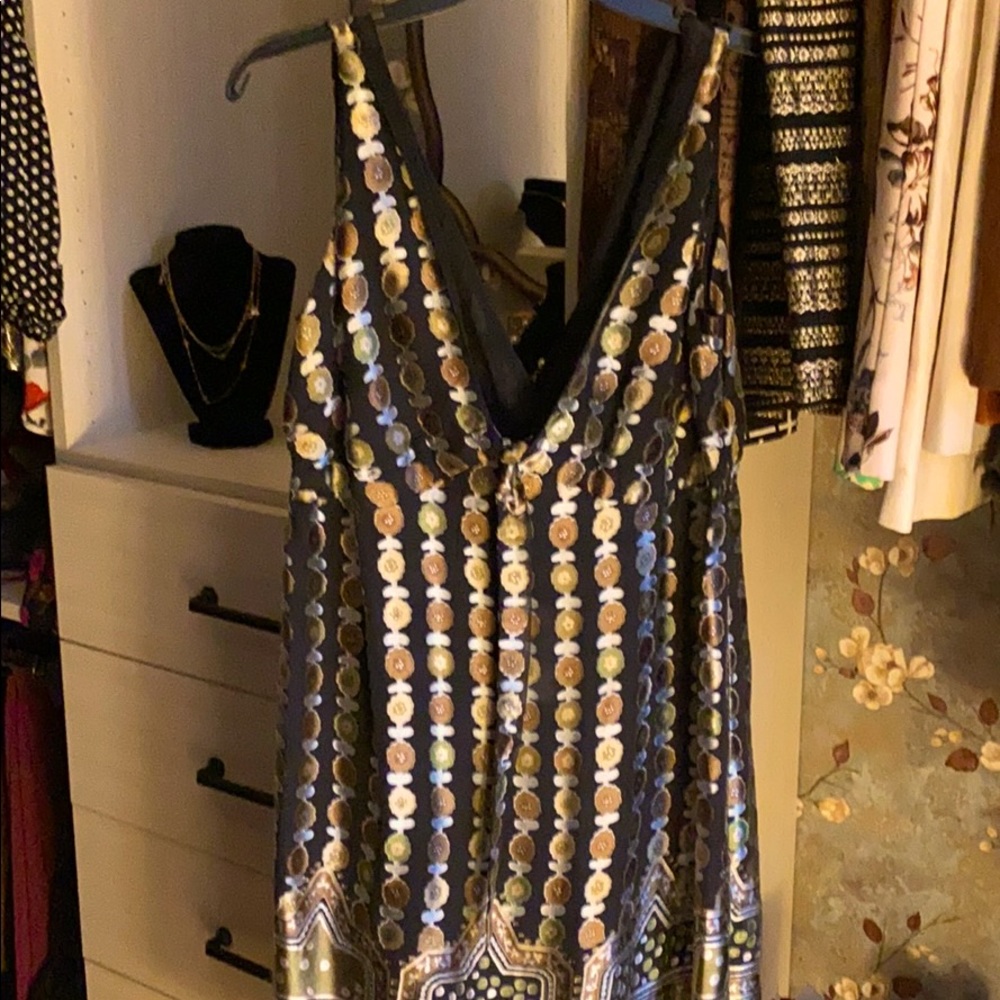 Fall colors dress with tie